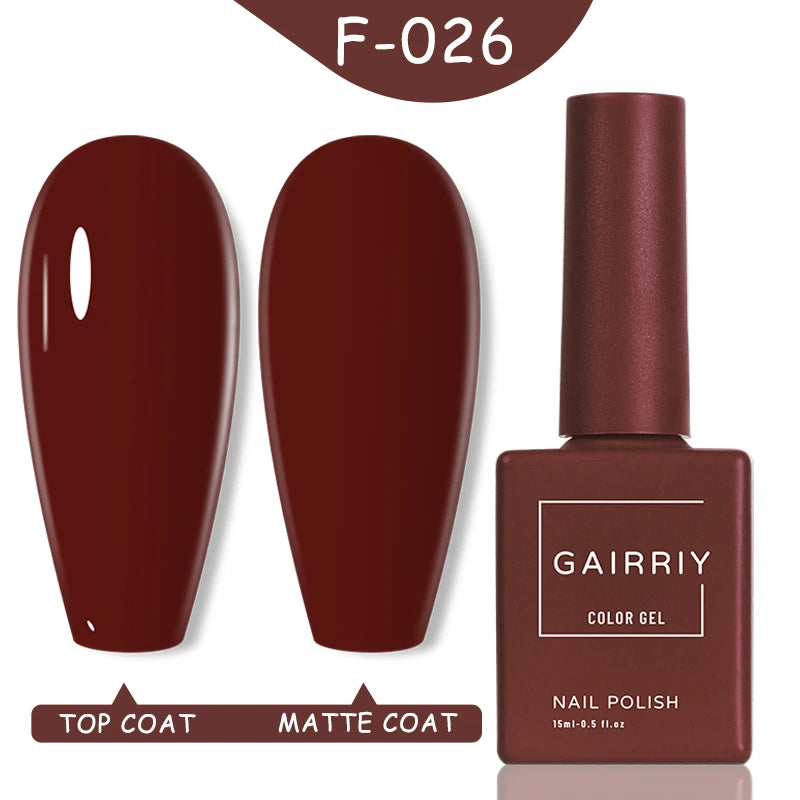 Gairriy Nails Polish 120 Colors/set Red Black Color Nail Polish 15ml UV Permanent Seedling Varnish Hybrid Nail Art Salon Glitter