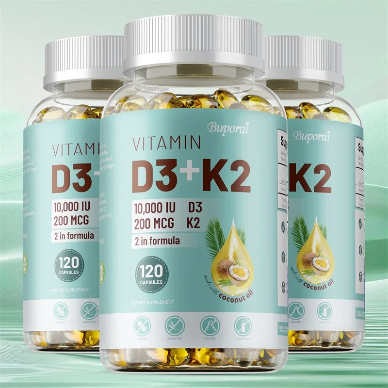 VITAMIN D3&K2 - Nerve, Muscle, Heart, Bone and Dental Health, Immune System Health