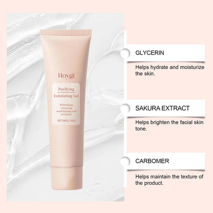 HOYGI Sakura Exfoliating Gel Facial Cleansing Pores Moisturizing Gentle Exfoliate Oil Control Reduce Blackheads Smooth Skin Care