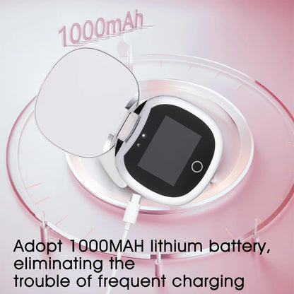 UV Mirror for Sunscreen Test Camera,Sun Protection Visualization Travel Makeup Mirror，with LED Light Compact Hand Mirror