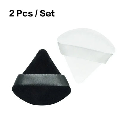 2/5/10/20Pcs Triangle Velvet Powder Puff Mini Face Makeup Sponge Washable Lightweight Cosmetics