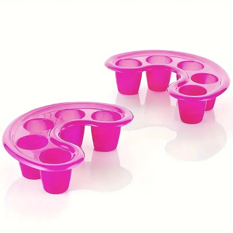 1/2pcs Nail Polish Remover Tray Set Non-Toxic Nail Art Dip Bowl, Unscented Manicure Hand Wash Remover Tools for DIY Nail Bath