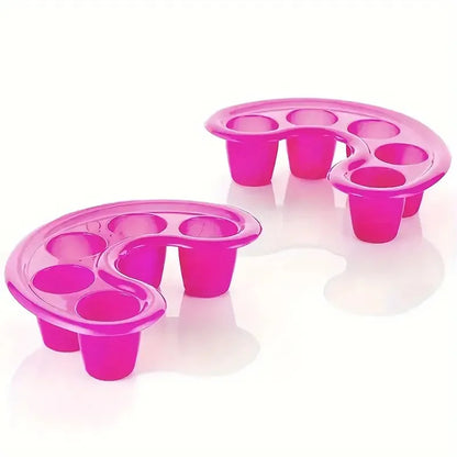 1/2pcs Nail Polish Remover Tray Set Non-Toxic Nail Art Dip Bowl, Unscented Manicure Hand Wash Remover Tools for DIY Nail Bath