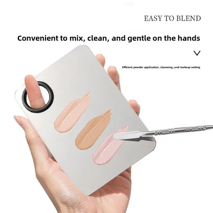 Cosmetic Mixing Tray With Spatula Set For Foundation Lipstick Multifunctional Color Blending Makeup Artist Tool Kit