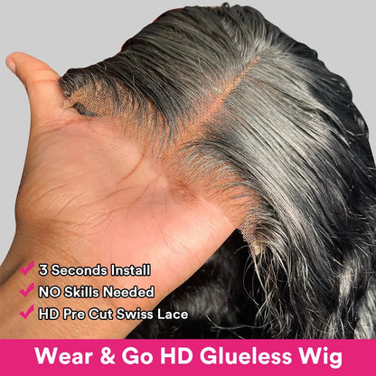Glueless Wig Human Hair Ready To Wear Water Wave 13x6 HD Lace Frontal Human Hair Wigs Curly Lace Front Human Hair Wig PrePlucked