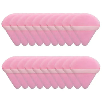 2/5/10/20Pcs Triangle Velvet Powder Puff Mini Face Makeup Sponge Washable Lightweight Cosmetics