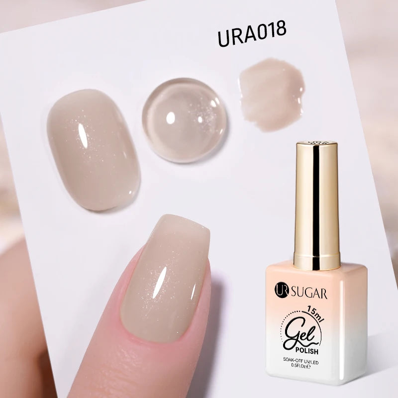 UR SUGAR 15ml Gel Nail Polish Neon Blue Red Green Pastal Nude UV/LED Soak Off No Wipe Nail Gel Polish Suitable For Summer Autumn