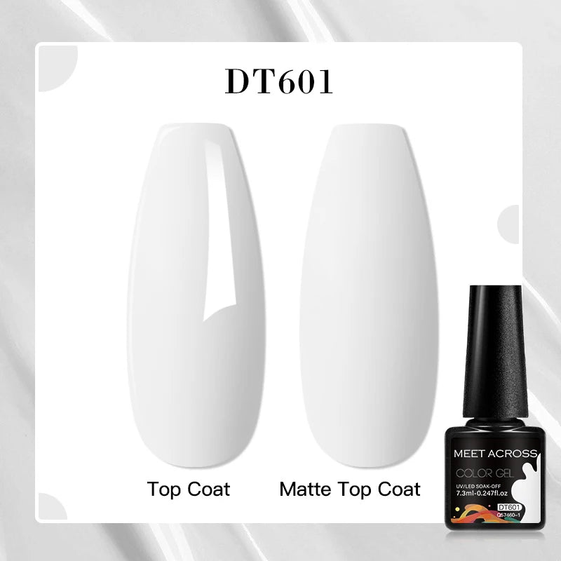 MEET ACROSS 8 Colors Mirror Gel Nail Polish Long-lasting Quick-drying Metallic Gold Silver Red Semi Permanent Varnish Nail Art