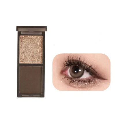 Two-color Eyeshadow Palette Lasting Easy To Color Matte Red Black Eye Shadow Fashion Korean Shiny Eyes Makeup Pigments Cosmetics