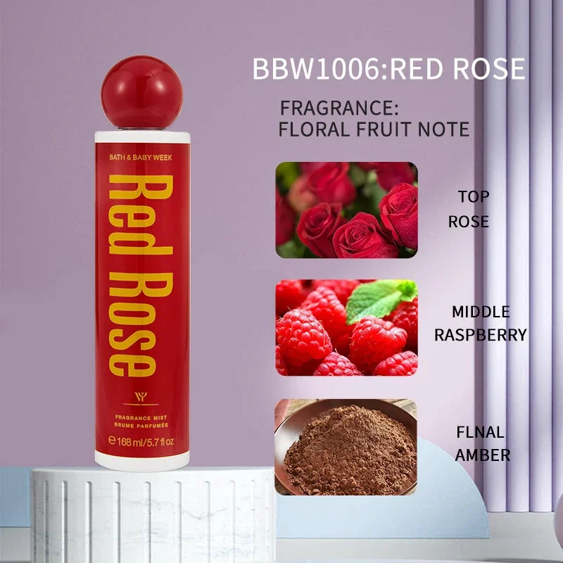Sublime Gourmet Fragrance Mist, Unisex Fresh Berry Sweet Cookie Chocolate Cream Scent Body Spray 168ml Alluring Aroma Splash