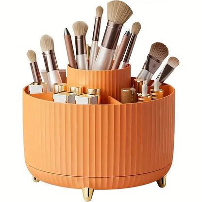 360° Rotating Makeup Cosmetic Storage Organizer Box Space-Saving Spinning Holder for Countertop Vanity Shower Bedroom Bathroom