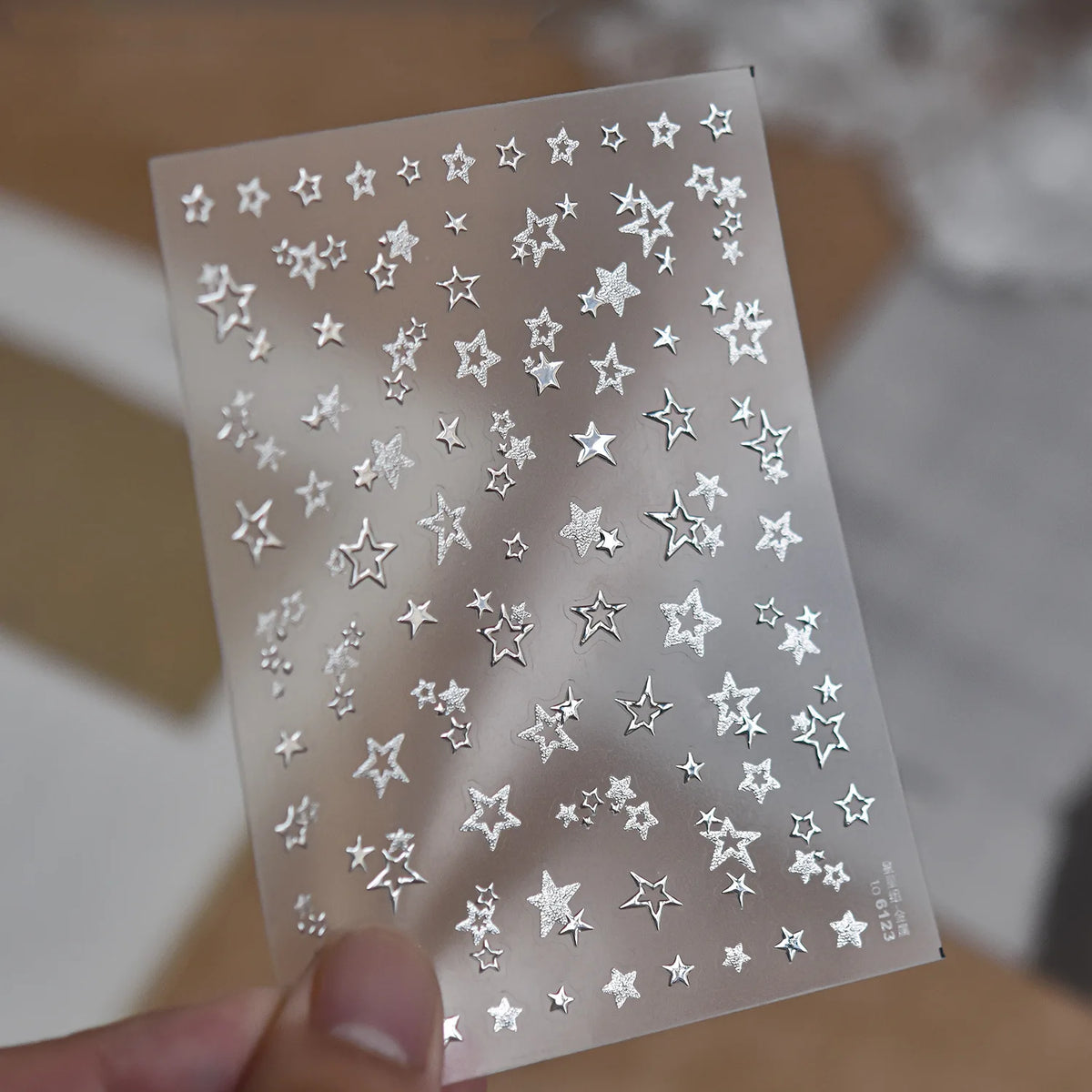 Luxury Winter Silver Crystal Christmas Nail Stickers Bow Star Pattern Nails 3D Decoration 3D Self Adhesive Nail Art Sticker DIY
