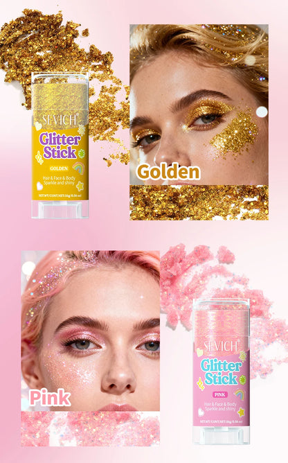 Fairy Dust Sparkling Sequins Glitter Bar Makeup Face Body Glitter Gel Hair Glitter Spray Christmas Paillette for Child Girl