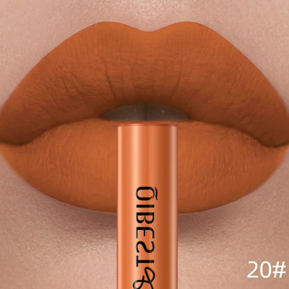 Matte Liquid Lipstick Waterproof Velvet Nude Sexy Red Lip Gloss Long Lasting Nonstick Lip Stain Makeup 24 Colors Hot Lipgloss