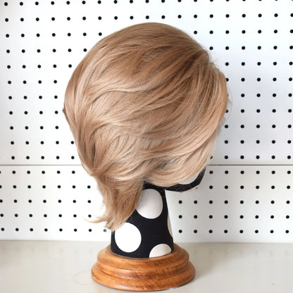 613 Blonde Short Bob Straight Wig for Man 8 Inch 13*4 Synthetic Lace Wigs 150% Density with Heat Resistant Fiber Hair Wig