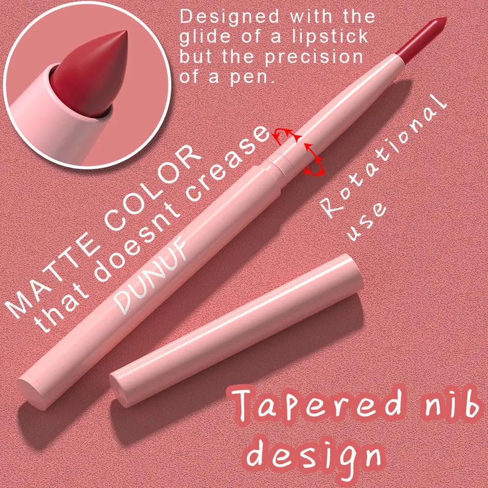 6Pcs Velvet Matte Lip Liner Pencil Set High Pigment Smooth Silky Texture Easy to Color & Define Lip Contours Daily Lip Makeup