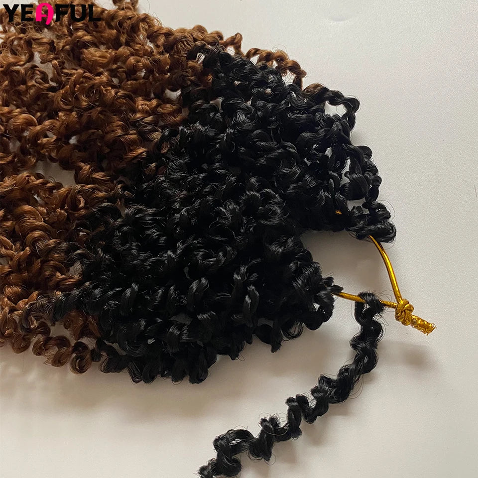 1-6 Packs Yanky Twist Crochet Hair 12"Pre-twisted Natural Black Kinky Mini Spring Twist Small Curly Senegalese Twist Hair Braids