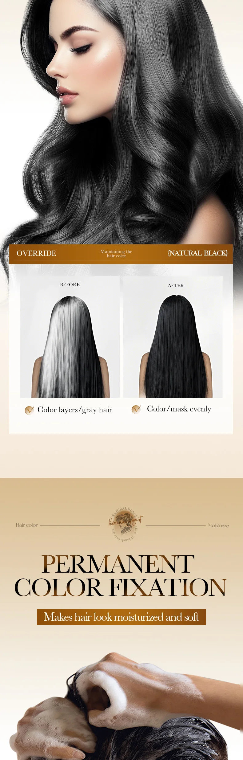 10 Pcs Fast Black Hair Shampoo 15 Mins Fast Become Black Hair Dye Herb Natural Hair Care Restore Colorant Shampoo Hair Care