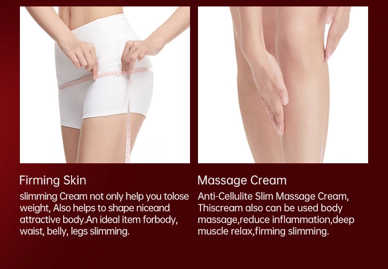 Ginger Slimming Cream Fast Losing Weight Fat Burning Anti Cellulite Hot Cream Flat Belly for Women and Men Body Care