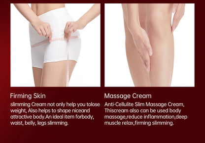 Ginger Slimming Cream Fast Losing Weight Fat Burning Anti Cellulite Hot Cream Flat Belly for Women and Men Body Care