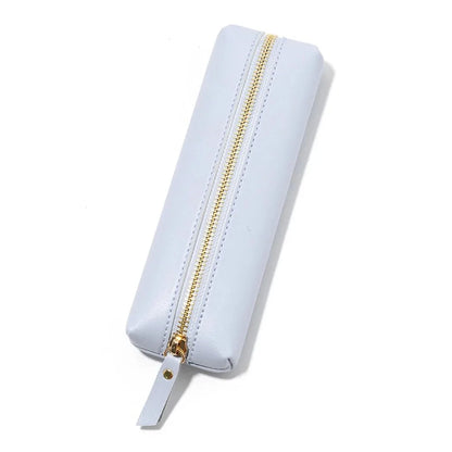 Custom Name Leather Makeup Pouch, Soft Portable Pen Bag Makeup Case, Multifunctional Storage & Travel Cosmetic Bag for Daily Use