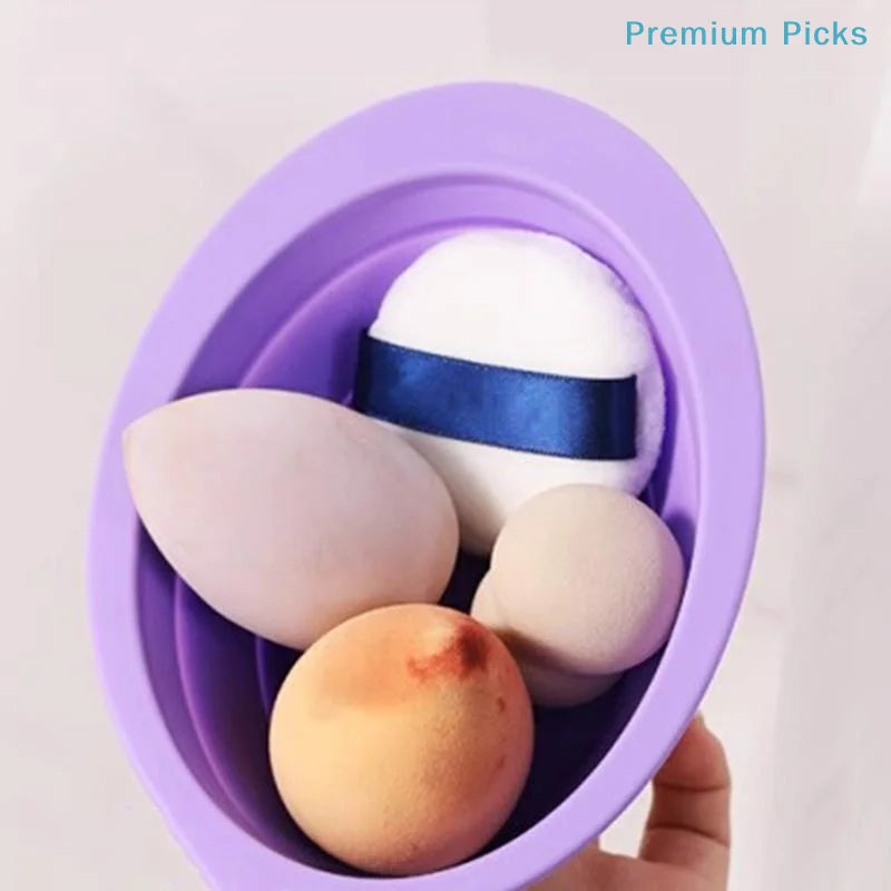 Soft Silicone Makeup Brush Cleaner Folding Powder Puff Cleaning Bowl Eyeshadow Brushes Wash Clean Mat Beauty Tools Scrubber Box
