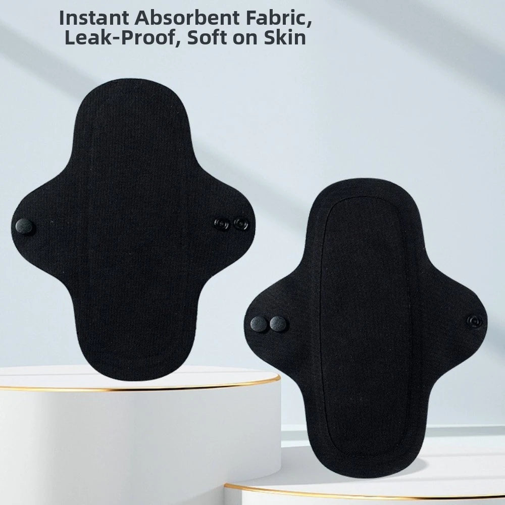 Anti-Slip Washable Menstrual Cloth Pads Seamless Pure Cotton Sanitary Napkin Soft Breathable Panty Liner Night