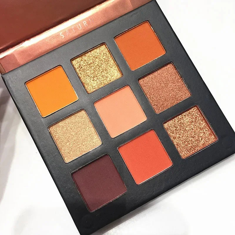 Beauty GLAZED Eyeshadow Palette 9 Color Shimmer Matte Longlasting Waterproof Palette Makeup