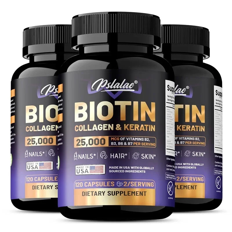 Biotin Collagen Keratin Supplement - Supports Hair & Skin Health, Promotes Collagen Synthesis, Anti-oxidation, Improves EnergySu