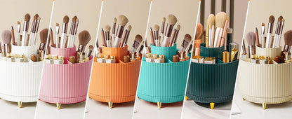 360° Rotating Makeup Cosmetic Storage Organizer Box Space-Saving Spinning Holder for Countertop Vanity Shower Bedroom Bathroom