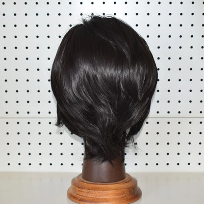 613 Blonde Short Bob Straight Wig for Man 8 Inch 13*4 Synthetic Lace Wigs 150% Density with Heat Resistant Fiber Hair Wig