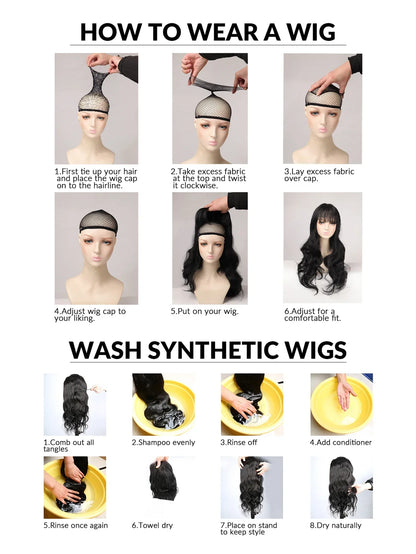 16Inch Lolita Ice Blue Synthetic Lolita Wig With Bang Medium Natural Straight Hair Wigs for Women Daily Cosplay Heat Resistant