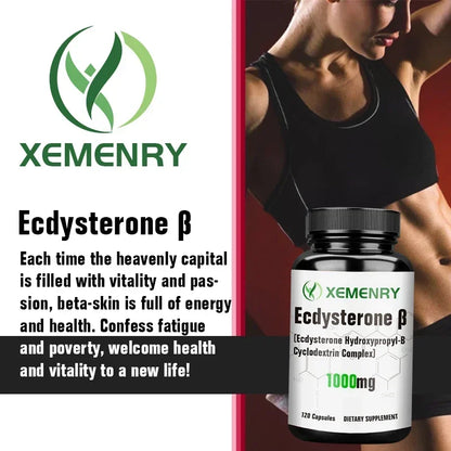 Ecdysterone Capsules - Build Muscle Mass, Promote Fat Burning and Metabolism, and Enhance Immunity Supplement
