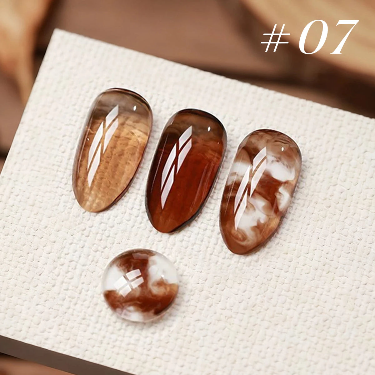 10ML 1-9pcs Hot Selling Water Blurred Clear Brown Nails Jelly Nail Polish Whitening Leopard Nails Black Green Nails