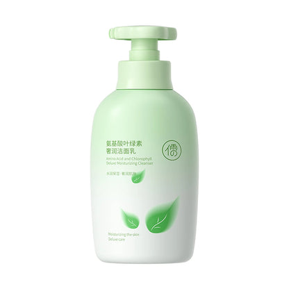 RUYI Chlorophyll Amino Acid Facial Cleanser Milk Blackhead Reduction Control Oil Shrinking Pores Gental Face Cleansing Foam 300g