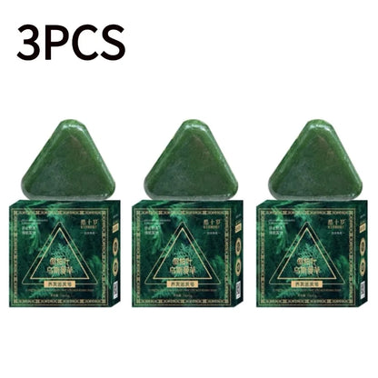 1/3/5/10PCS-120g Organic Usman Grass Herbal Solid Hair Soap Mild Formula Hair Care Multiflorum Handmade Shampoo Bar