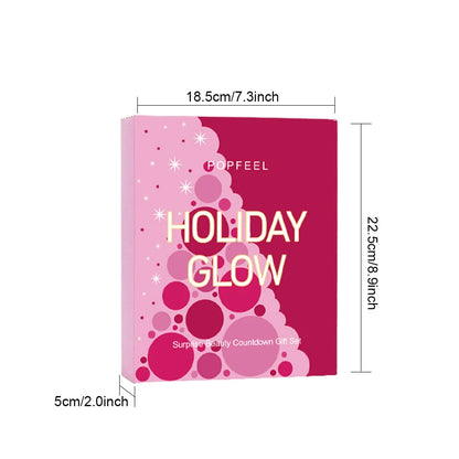 2025 Christmas Countdown Makeup Set Lipstick Eye Shadow Cosmetics 24pcs Holiday Beauty Advent Calendar Gift Box for Women Girls