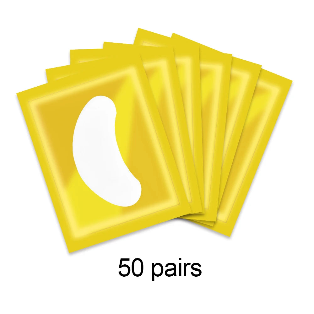 50 Pairs Eyelash Extension Patch Hydrogel Patches Gel Pad Makeup Lash Lift Tools Under Eye Patch Pads for Eyelash Extension