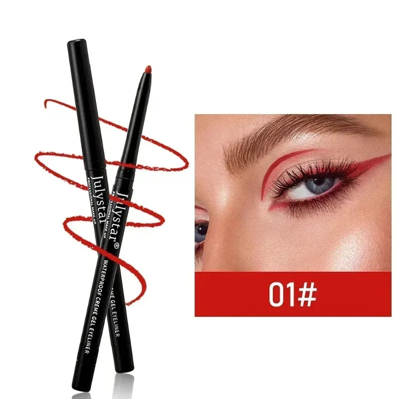1/3Pcs Waterproof and Sweat-Proof Black Matte Eyeliner Pencil Long-Lasting Smudge-Proof Eye liner Suitable for Heavy Eyes Makeup