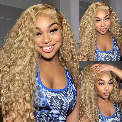 27 Honey Blonde Wig Human Hair 13x6 Hd Lace Frontal Wig Deey Wave Lace Front Wig 13x4 Honey Blonde Human Hair Wigs  250 Density