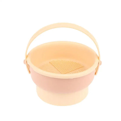 3-In-1 Foldable Silicone Makeup Brush Cleaner Mat & Drying Rack Lightweight Portable Cosmetic Brush Cleaner for Business Trips