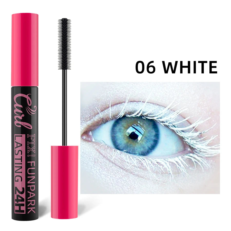 Multicolor Curling Mascara Waterproof Fast Drying Eyelashes Extension Lashes Korean Makeup Lasting White Blue Purple Mascara