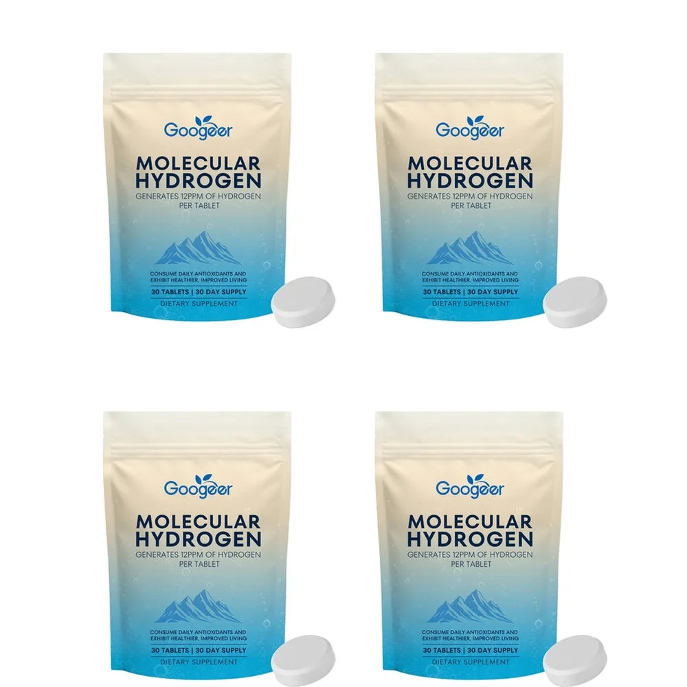 Molecular Hydrogen Tablets 12PPM with 23mg Magnesium for Antioxidant & Brain Energy Support, Daily Cellular Health, 30 Tablets