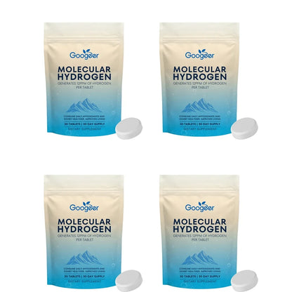 Molecular Hydrogen Tablets 12PPM with 23mg Magnesium for Antioxidant & Brain Energy Support, Daily Cellular Health, 30 Tablets