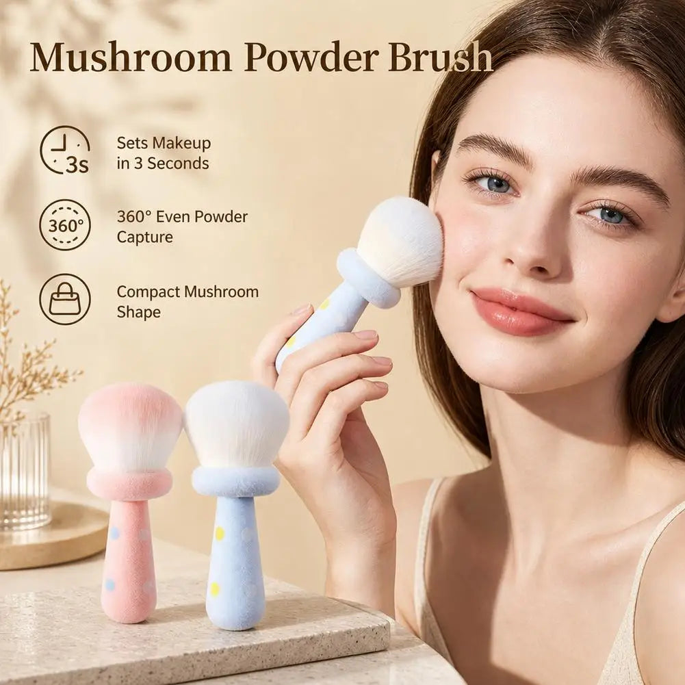 Cute Mushroom Powder Brush Blusher Brush Nail Dust Brush Makeup Brush Blusher Brush Nail Dust Brush Makeup Brush