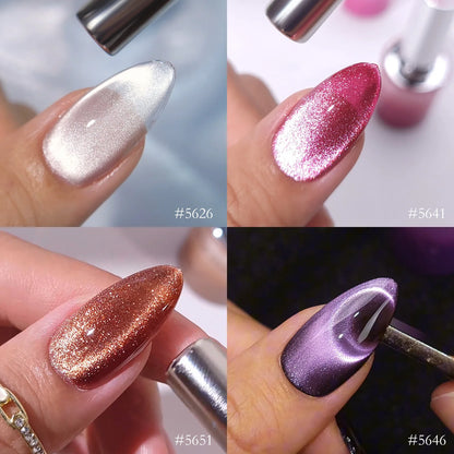 10ml Venalisa Hema Free TPO Free Gel Nail Polish Christmas New Year Soak Off Glitter Red Colors Cat Eye Magnet Nail Gel Polish