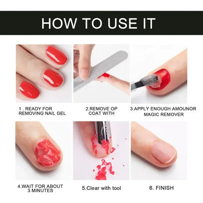 Fast Remover Magic Nail Gel 50ML Polish Remover UV Gel Polish Delete Magic Burst Nail Gel Cleaner Semi Permanent Varnish Polish
