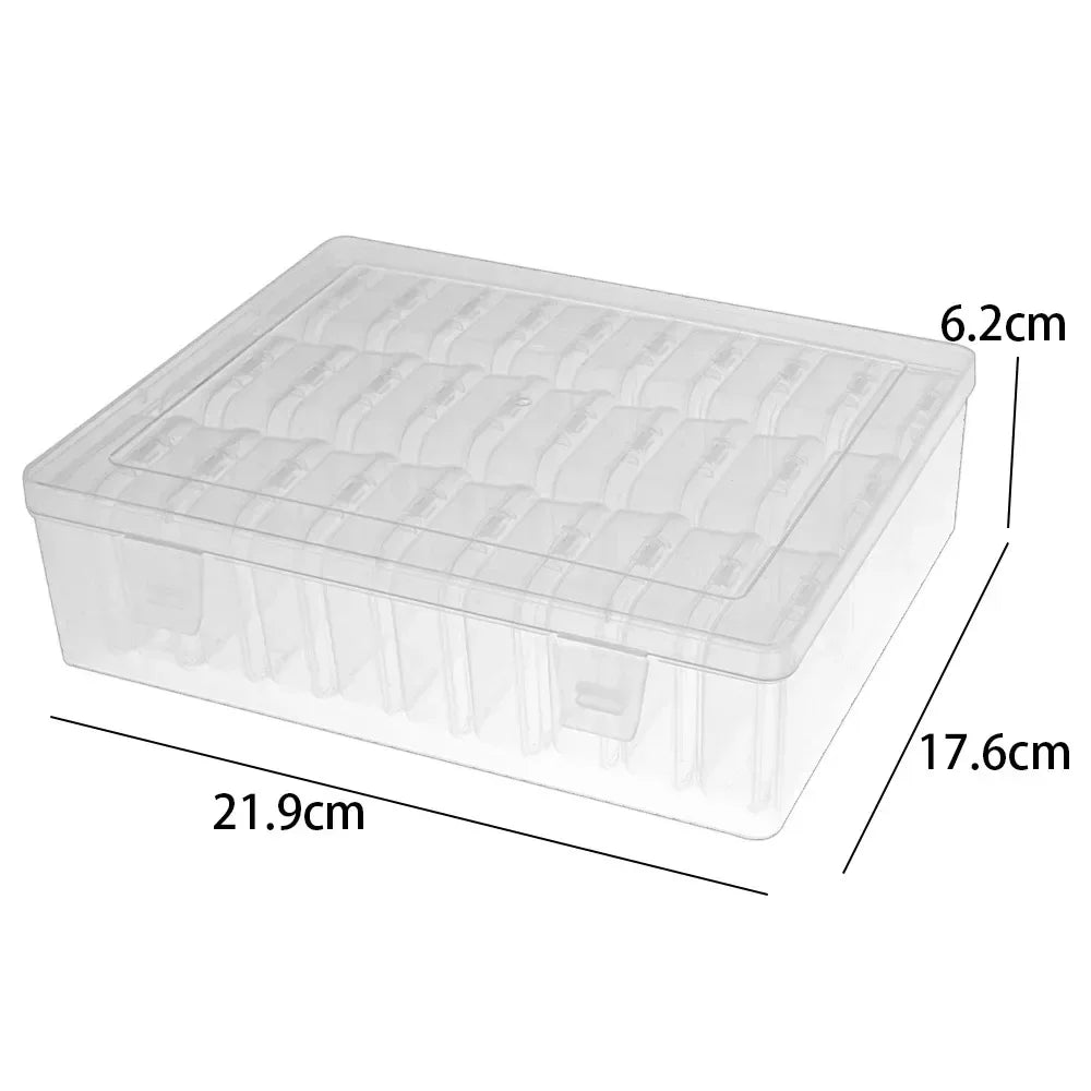 Clear PP Plastic Storage Box 30 Grids Transparent Organizer Case Nail Art Jewelry Beads Rhinestones Diamond Painting Crafts