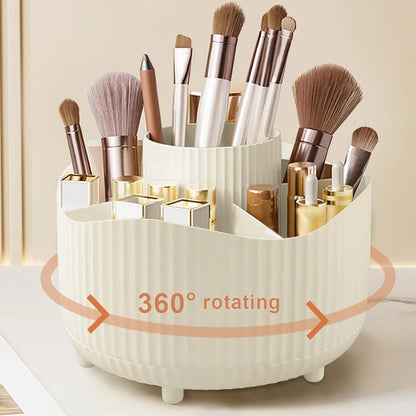 360° Rotating Makeup Brush Holder Cosmetic Brush Holder Large Capacity Lipstick Eyebrow Makeup Brush Holder Jewelry Container