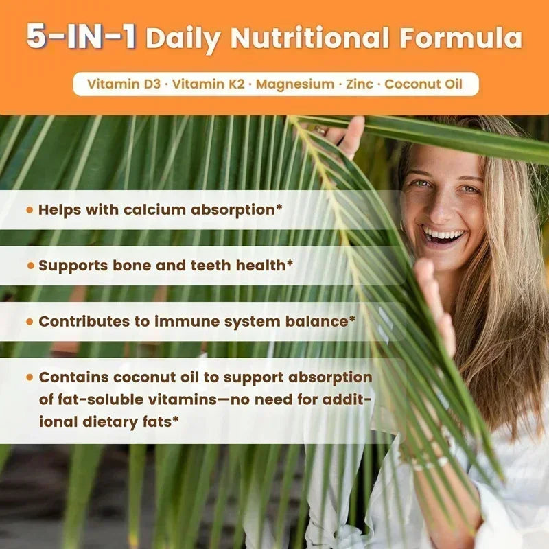 Bone & Joint Health Support Supplement, with Zinc, Magnesium, for Muscle Growth, Heart Wellness, Immune Function, Energy